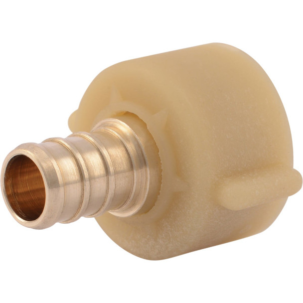 SharkBite 1/2 In. Crimp Fit x 7/8 In. BCT Brass PEX Adapter UC528LFA