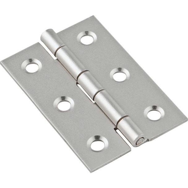 National Hardware 2 In. x 1-3/8 In. Satin Nickel Broad Hinge (2-Pack) N211-015