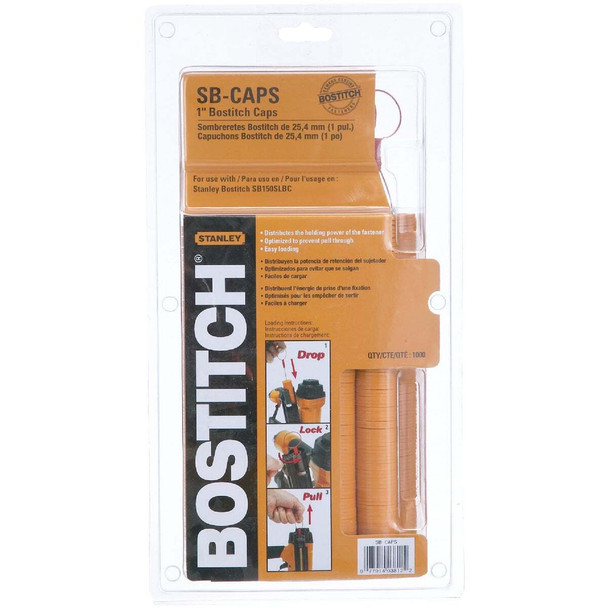 Bostitch 18-Gauge 5/16 In. x 1 In. Caps & Staples (5000 Ct.) CAPPAK-5M