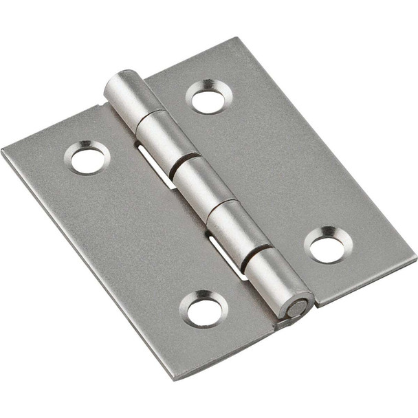 National Hardware 1-1/2 In. x 1-1/4 In. Satin Nickel Broad Hinge (2-Pack)