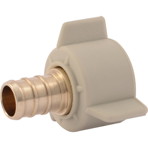 SharkBite 1/2 In. Barb x 1/2 In. FPT Brass PEX Adapter UC526LFA