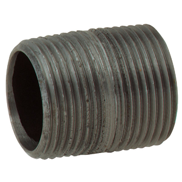 Anvil 1 In. x Close Schedule 40 Steel Black Iron Nipple 8700140851