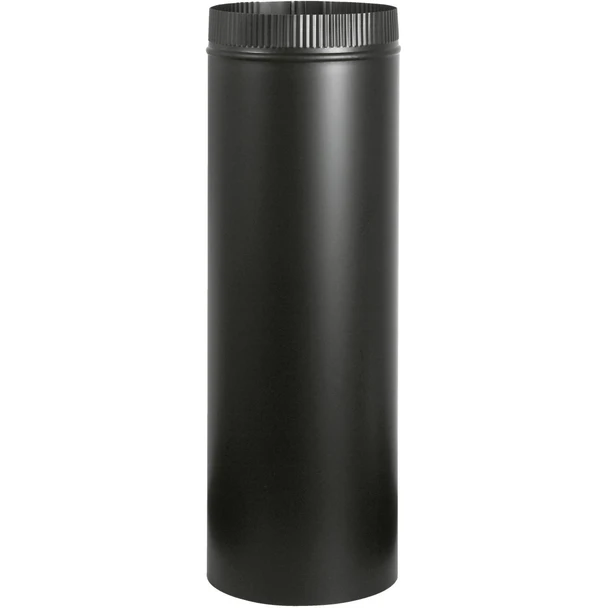 Imperial Snaplock 7 In. x 24 In. 1200 F Black Stove Pipe BM0112