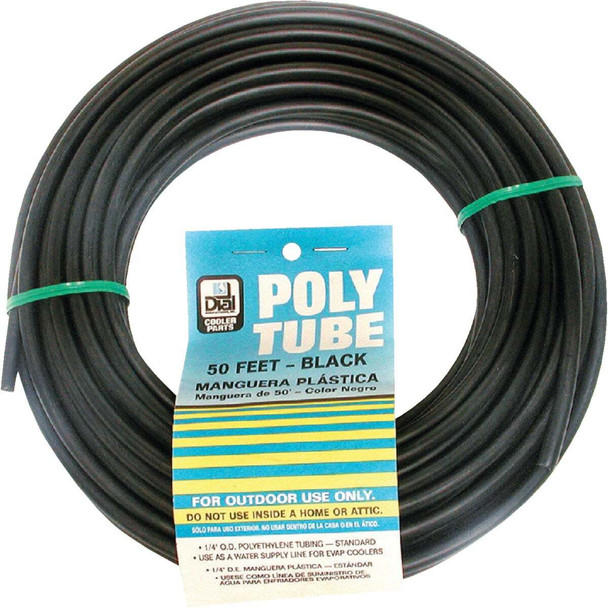 Dial 1/4 In. OD x 50 Ft. L Black Poly Tubing 4296