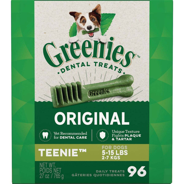 Greenies Teenie Toy Dog Original Flavor Dental Dog Treat (96-Pack) 428634
