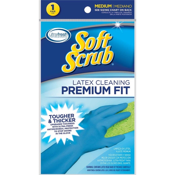 Soft Scrub Medium Premium Fit Latex Rubber Glove 12411-26