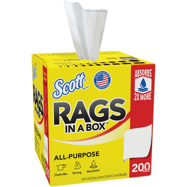 Scotts Rags in a Box, White (200 Ct.) 75260