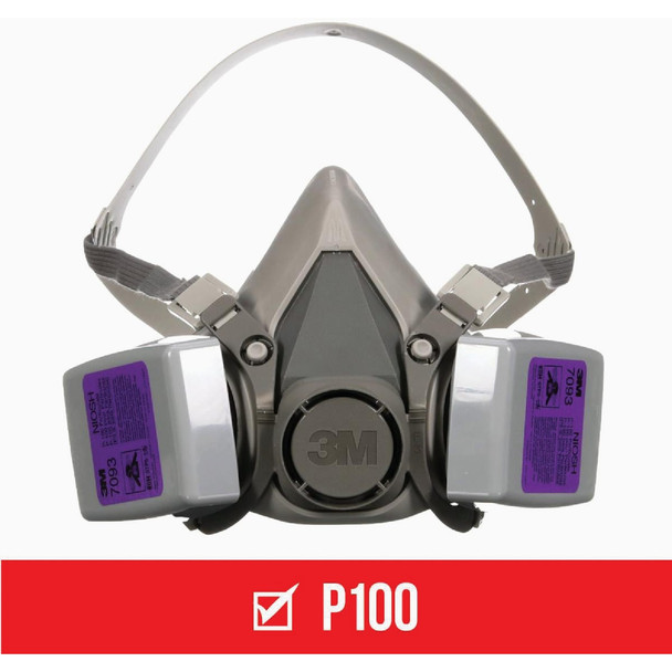3M P100 Performance Respirator for Mold & Lead Paint Removal 62093H1-DC