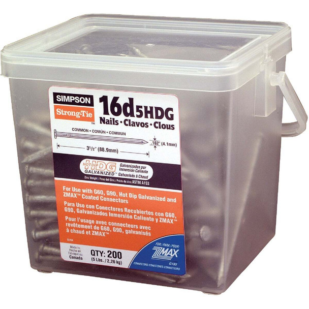 Simpson Strong-Tie 200ct 16dx3-1/2 Hdg Nail 16D5HDG-R