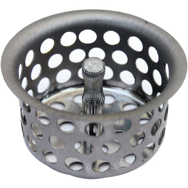Lasco 1-1/2 In. Chrome Removable Kitchen Strainer Cup with Post 03-1317