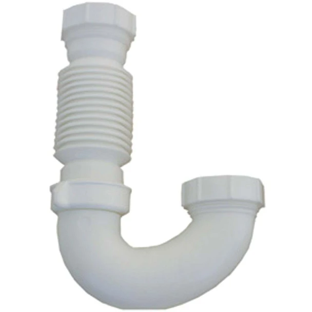 Lasco 1-1/2 In. Flexible White Plastic J-Bend 03-4225