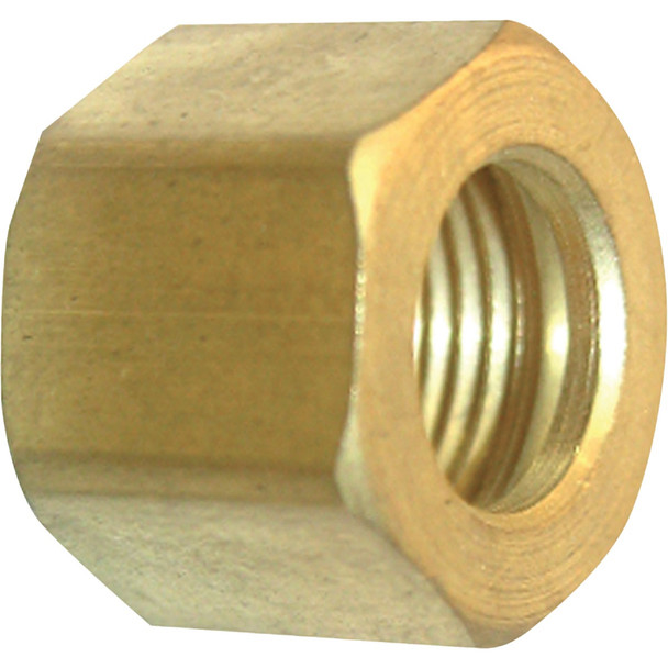 Lasco 1/4 In. Brass Compression Nut (2-Pack) 17-6111