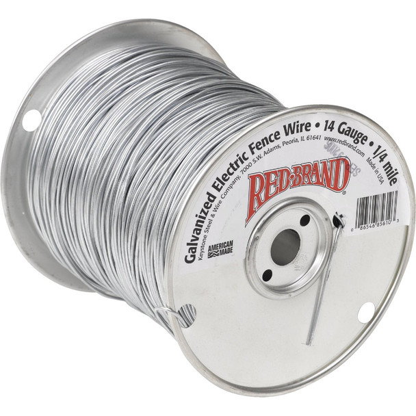 Keystone Red Brand 1/4-Mile x 14 Ga. Steel Electric Fence Wire 85610