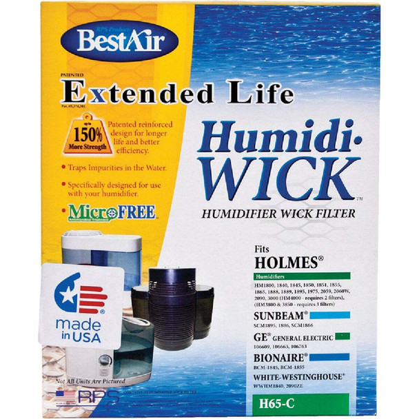 BestAir Extended Life Humidi-Wick H65 Humidifier Wick Filter H65-PDQ-4