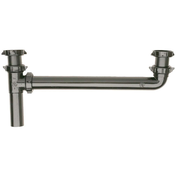 Do it Best 1-1/2 In. x 16 In. Black Polypropylene End Outlet Waste DIB925B