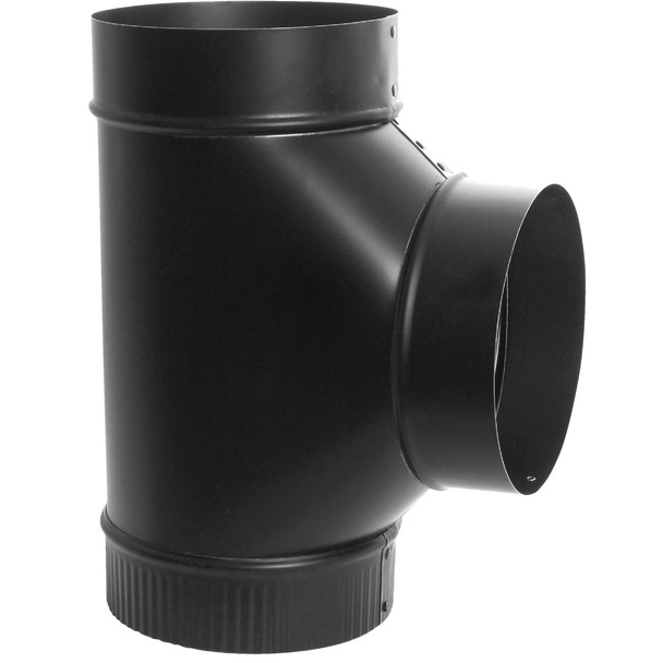 Imperial Single Wall 8 In. 24 ga Black Tee Joint BM0085