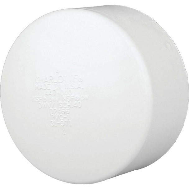 Charlotte Pipe 6 In. Schedule 40 DWV Hub Cap PVC Cap PVC 00116  1400HA
