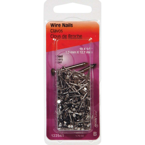 Hillman Anchor Wire 1/2 In. 19 ga Bright Wire Nails (1.75 Oz.) 122543