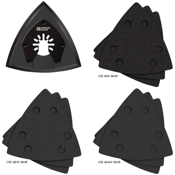 Imperial Blades 10pc Asst Sandpaper IBOTSPV-10