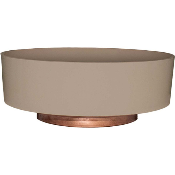 HC Companies Capri 8 In. x 8 In. x 3 In. Resin Artisan Taupe Flower Bowl