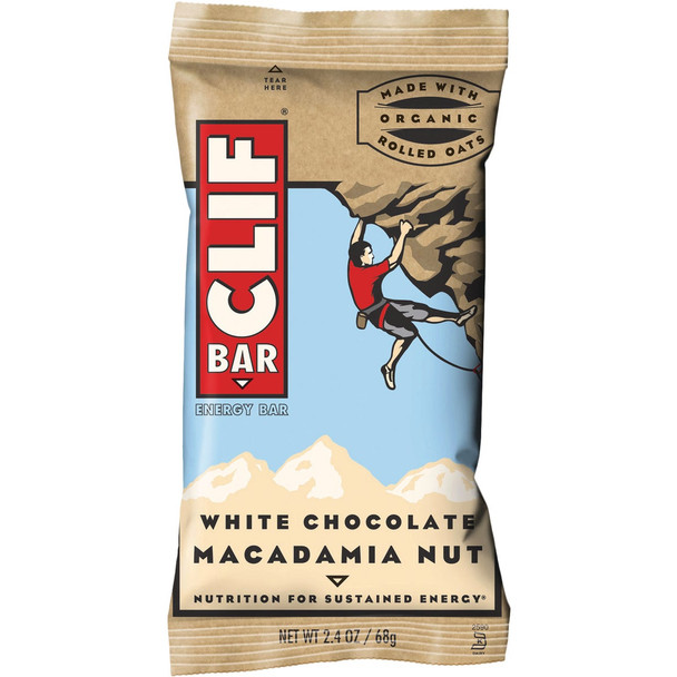 Clif Bar White Chocolate 2.4 Oz. Energy Nutrition Bar 115745 Pack of 12