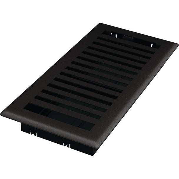 Imperial Montezuma 4 In. x 12 In. Black Iron Steel Floor Register RG3440