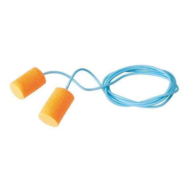 FirmFit(TM) Disposable Foam Ear Plugs, Cylinder Shape, 30 dB, Orange, 100 PK