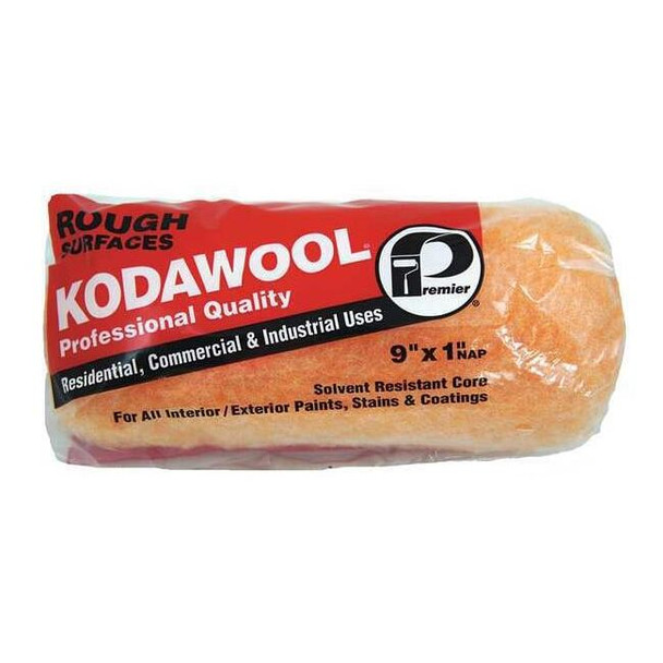 Premier 9" Paint Roller Cover, 1" Nap, Polyester/Knitted Wool 9KW2-100