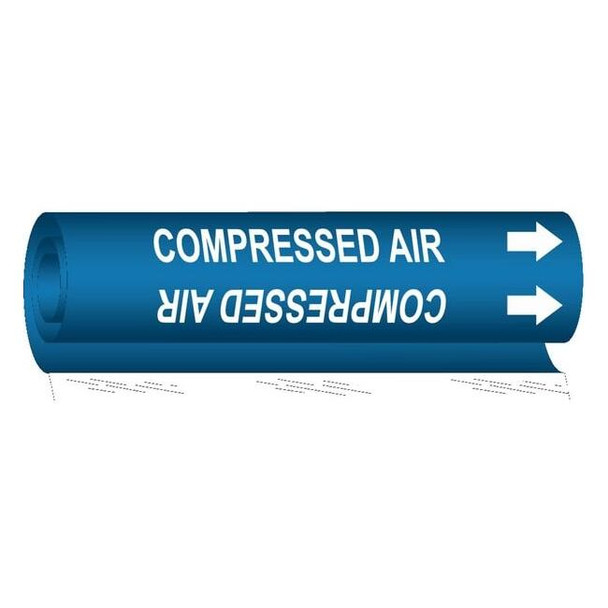 Brady Pipe Marker,Compressed Air,5 in H,8 in W 5660-O