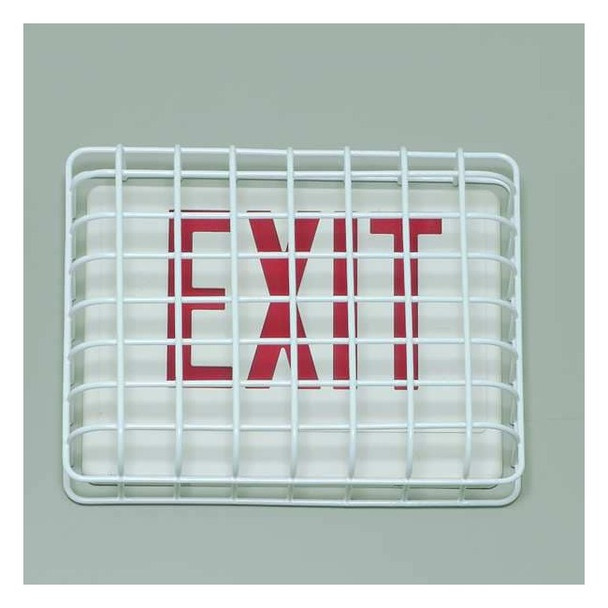 Safety Technology International Wire Guard,Steel,White,13 3/4,Exit Sign STI 9640