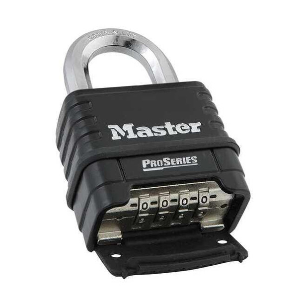 Master Lock Combination Padlock, Bottom, Black/Silver 1178D