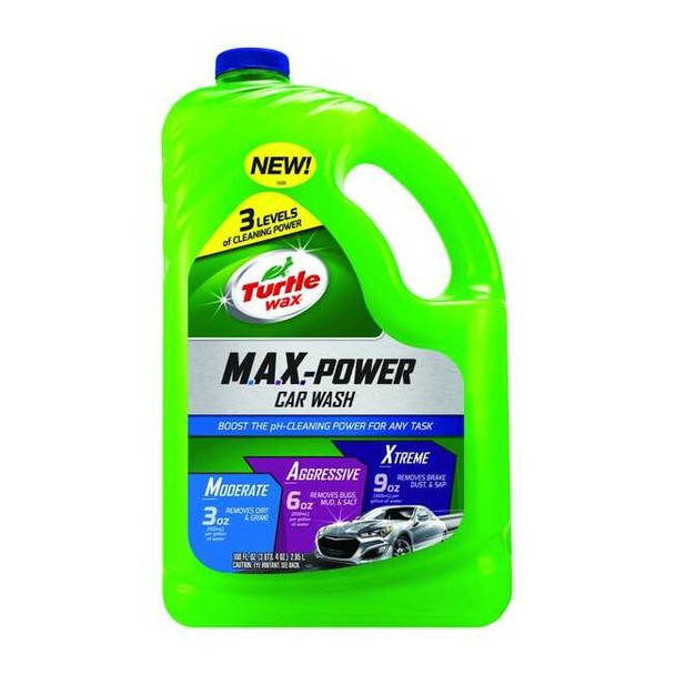 Vehicle Soap, Max Power Concentrated, Bottle, 100 fl oz, 10.2 pH, Green Liquid