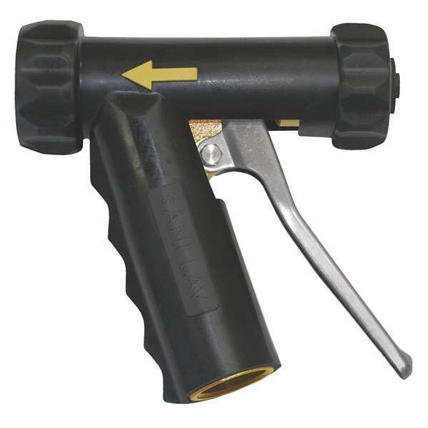 Sani-Lav Pistol Grip Spray Nozzle, 3/4" Female, 150 psi, 7 gpm, Black N1B