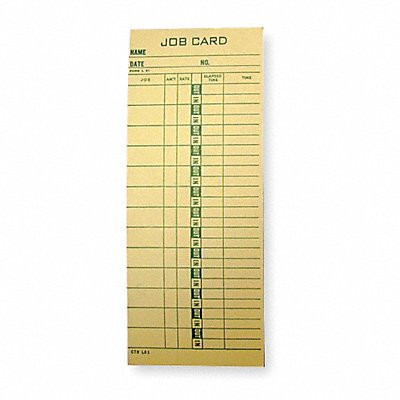 Amano Job Cost Time Card,PK1000 CTR-L61