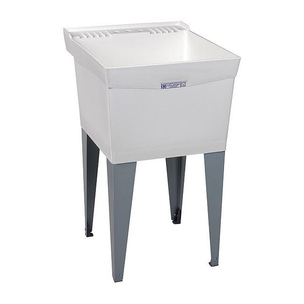 Mustee Utility Sink 24 in x 20 in, 1, 2, Floor Mount, Thermoplastic 19F