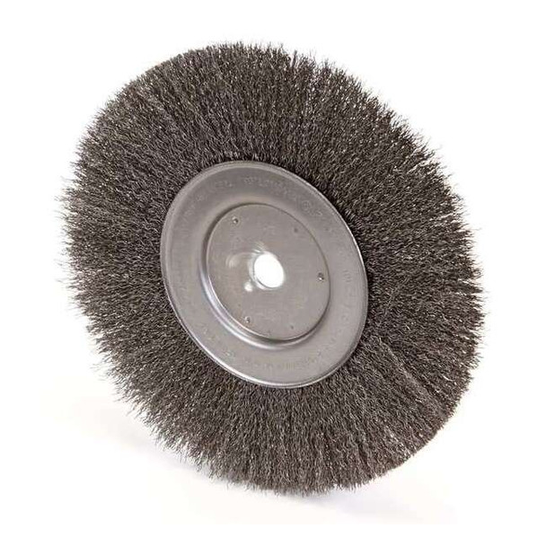Weiler Crimped Wire Wheel Wire Brush, Arbor, 10" 93494