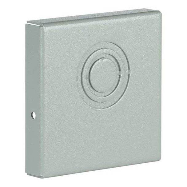 Wireway, End Cap, 4 in W, 4 in H, 1 in L, With Knockouts, Steel, Gray