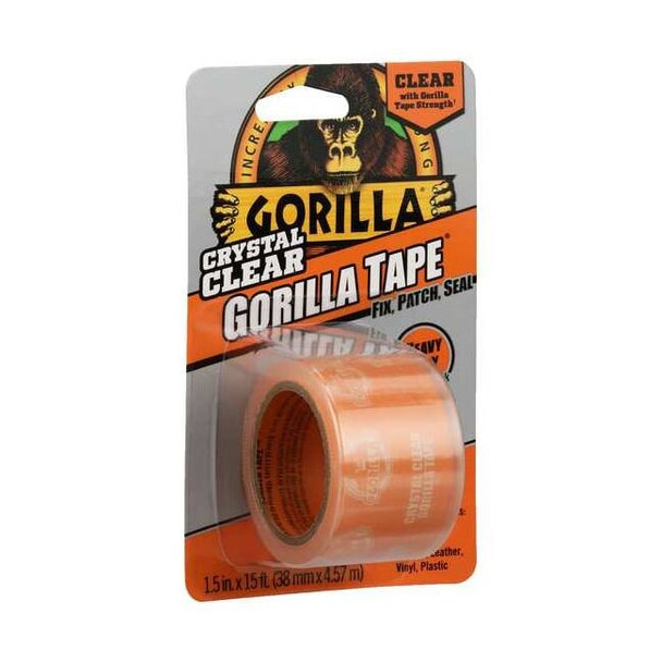 Gorilla Glue Duct Tape,Clear,5 yd.,1-1/2 in. W 6015002