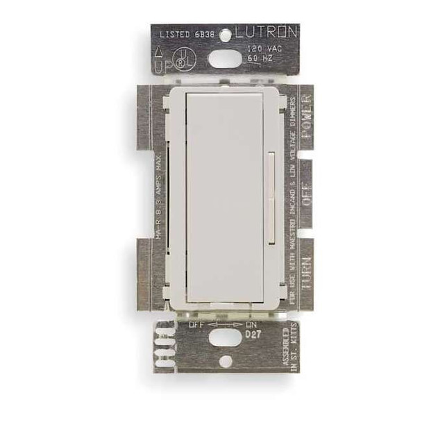 Lutron Lighting Dimmer,120V,White,Rocker MA-R-WH