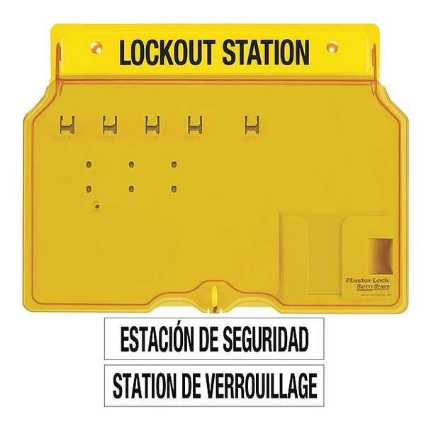Master Lock Lockout Station,Unfilled,12-1/4 In H 1482B