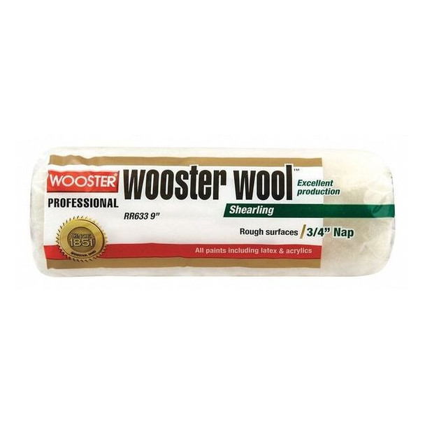 Wooster 9" Paint Roller Cover, 3/4" Nap, Shearling RR633-9