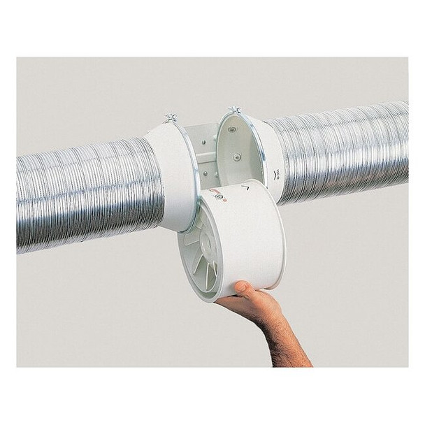 Soler & Palau Plastic 4"dia,3.8"H,3.8"W Inline DuctFan TD-100
