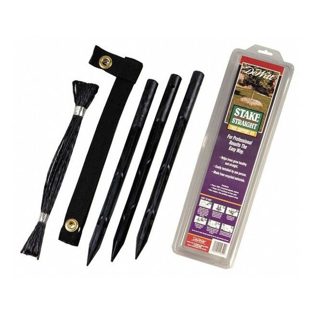 Manufacturer Varies Tree Stake Kit,Polypropylene,Black RS15