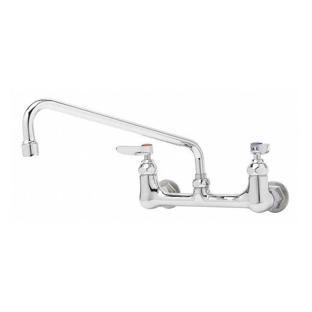 T&s Brass Low Arc Laundry Sink Faucet, Manual, 8" Mount, 2 Hole B-0231