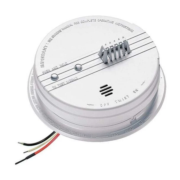 Heat Alarm, 85 dB at 10 ft, 120V AC, 9V, Thermistor Battery Backup: Yes