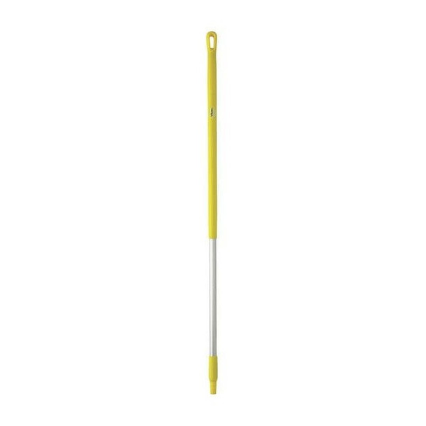 Vikan 51" Color Coded Handle, 1 1/4 in Dia, Yellow, Aluminum 29356
