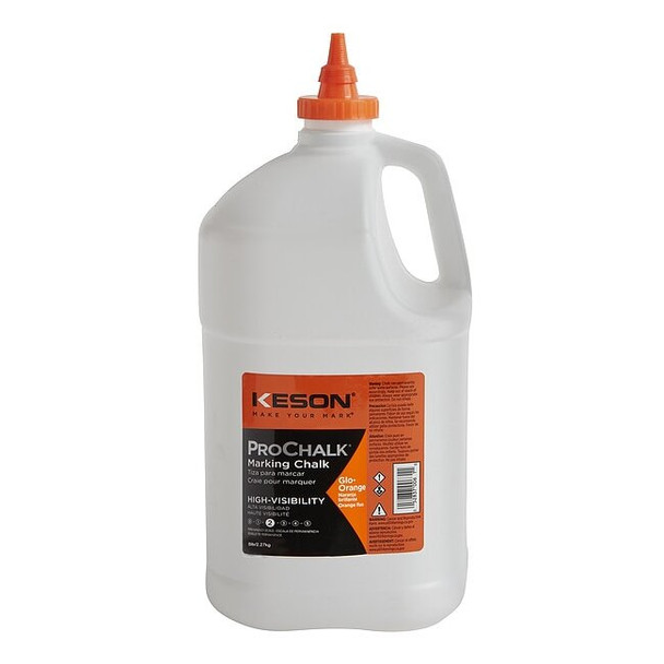 Keson Marking Chalk, Orange, Semi-Permanent, 5lb 105GO
