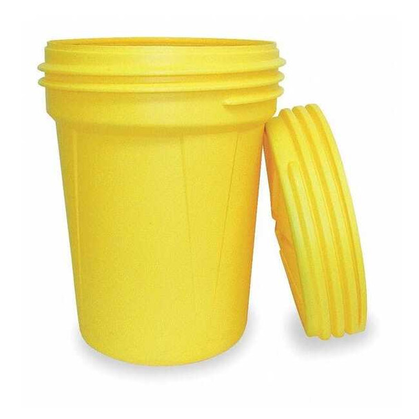 Eagle Mfg Open Head Salvage Drum, Polyethylene, 30 gal, Unlined, Yellow 1600SL