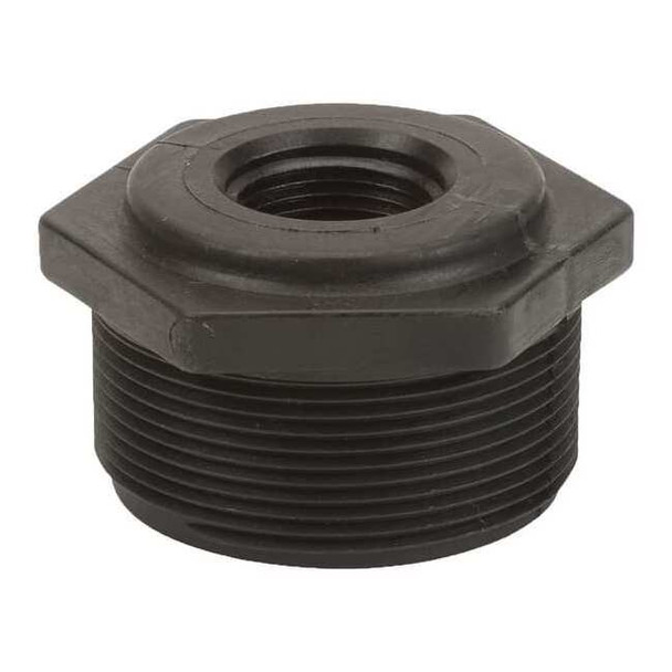 Reducing Bushing, Polypropylene, 2" x 3/4", Schedule 80, 300 psi Max Pressure