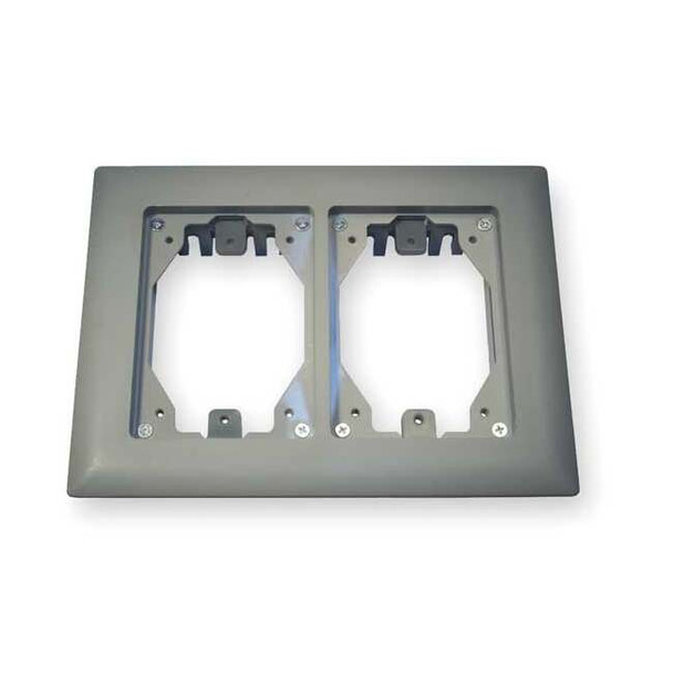 Hubbell Wiring Device-Kellems Box Cover, Floor Box Type, 2 Gang, PVC PFBRFGY2
